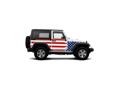 4x4 Attitude Action Shield Body Armor; Patriot USA (07-18 Jeep Wrangler JK 2-Door)