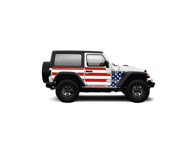 4x4 Attitude Action Shield Body Armor; Patriot USA (18-25 Jeep Wrangler JL 2-Door)