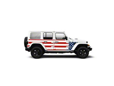 4x4 Attitude Action Shield Body Armor; Patriot USA (18-25 Jeep Wrangler JL 4-Door)