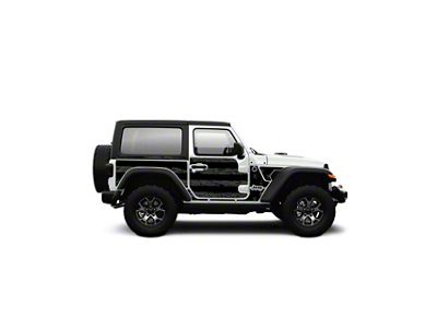 4x4 Attitude Action Shield Body Armor; Patriot USA Black (18-25 Jeep Wrangler JL 2-Door)
