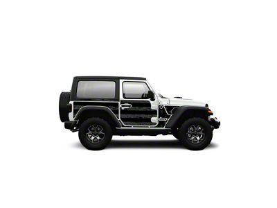 4x4 Attitude Action Shield Body Armor; Patriot USA Black (18-25 Jeep Wrangler JL 2-Door)