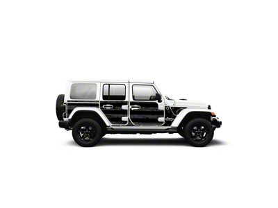 4x4 Attitude Action Shield Body Armor; Patriot USA Black (18-25 Jeep Wrangler JL 4-Door)