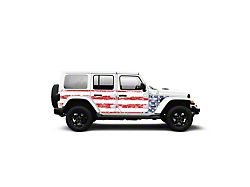4x4 Attitude Action Shield Body Armor; Patriot USA Distressed (18-25 Jeep Wrangler JL 4-Door)