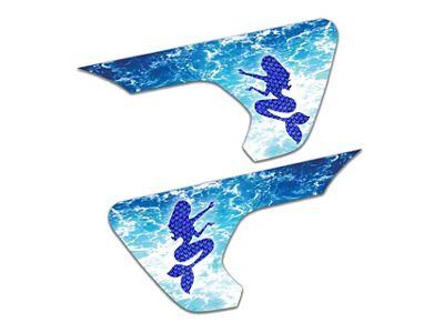 4x4 Attitude Fender Vent Decals; Mermaid (18-25 Jeep Wrangler JL)