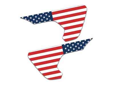 4x4 Attitude Fender Vent Decals; Red, White and Blue American Flag (18-25 Jeep Wrangler JL)