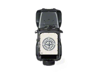 4x4 Attitude Sunshade; Compass Nautical (07-18 Jeep Wrangler JK 2-Door)