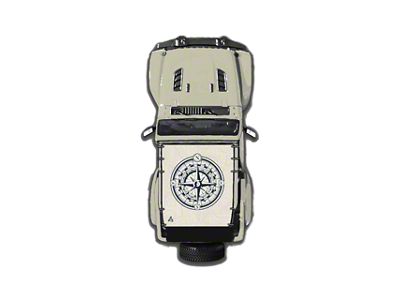 4x4 Attitude Sunshade; Compass Nautical (18-25 Jeep Wrangler JL 2-Door)