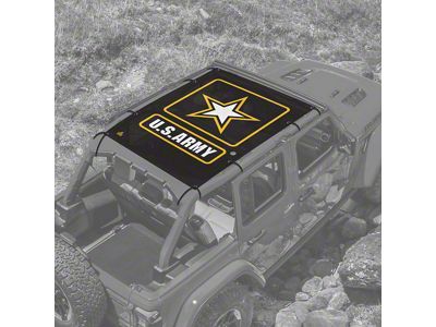 4x4 Attitude Sunshade; US Army (18-25 Jeep Wrangler JL 4-Door)