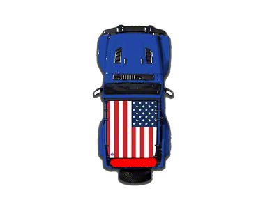4x4 Attitude Sunshade; USA Flag (18-23 Jeep Wrangler JL 2-Door)