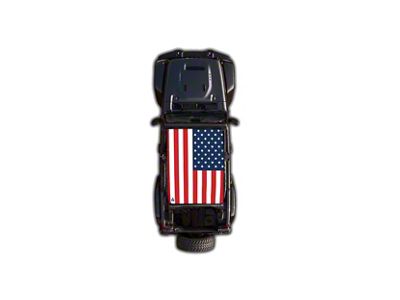 4x4 Attitude Sunshade; USA Flag (18-25 Jeep Wrangler JL 4-Door)