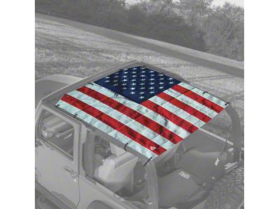 4x4 Attitude Sunshade; USA Live (07-18 Jeep Wrangler JK 2-Door)