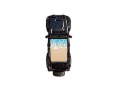 4x4 Attitude Sunshade; Wavy Beach (18-25 Jeep Wrangler JL 4-Door)