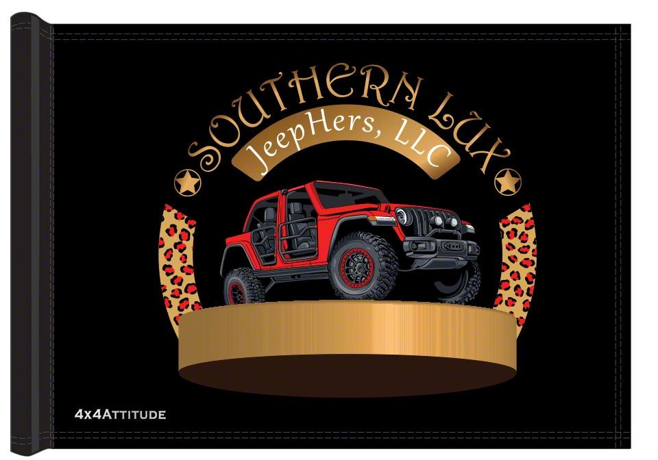 4x4 Attitude Jeep Wrangler Trail Flag with Pole Clips; JeepHers, LLC FL ...