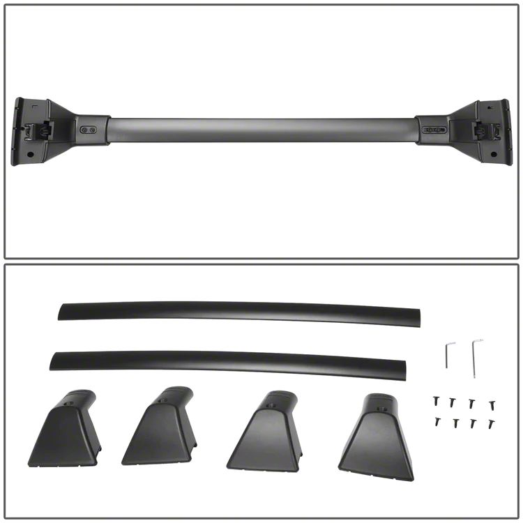 FLEXMOTOR Roof Rack Cross Bars For 2021-2024 Ford Bronco Sport – Black, Heavy Duty, 165lb Capacity
