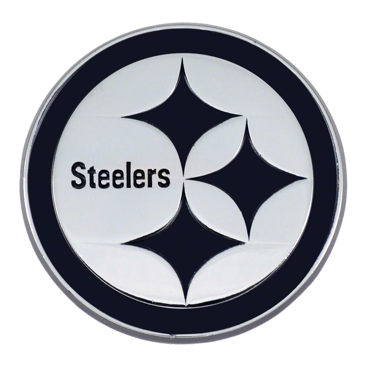 Jeep Gladiator Pittsburgh Steelers Emblem; Chrome (Universal; Some