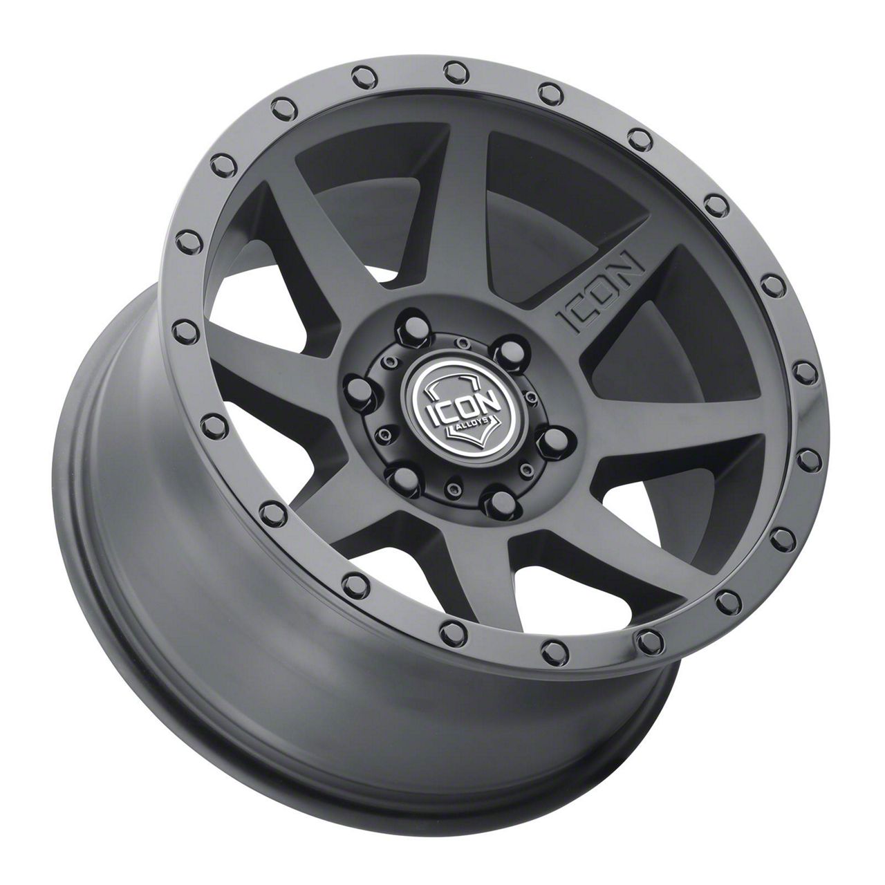 ICON Alloys Toyota 4-Runner Rebound Double Black 6-Lug Wheel; 17x8 