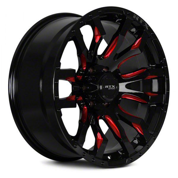 RTX Offroad Wheels Toyota 4-Runner Patton Gloss Black Red