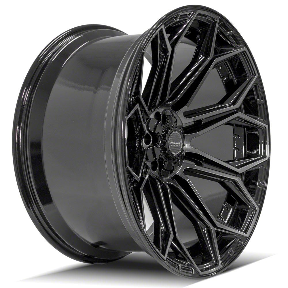 4Play Tundra 4P83 Gloss Black with Brushed Face 6-Lug Wheel; 24x12