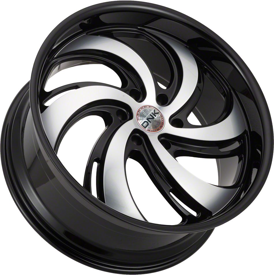 DNK Street Bronco 702 Gloss Black Machined Face 6-Lug Wheel; 24x10