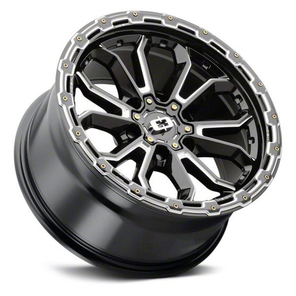 Vision Off-Road Titan Korupt Gloss Black Milled 6-Lug Wheel