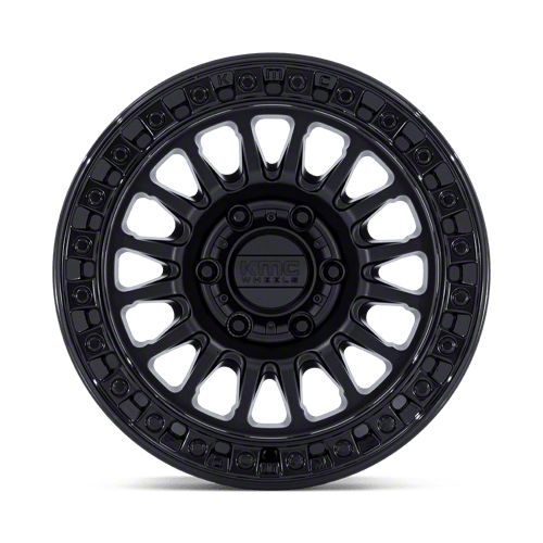 KMC Tundra IMS Matte Black with Gloss Black Lip 6-Lug Wheel; 18x9