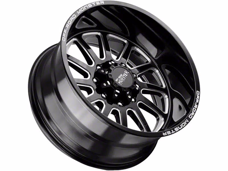 Off-Road Monster Tacoma M17 Gloss Black Milled 6-Lug Wheel; 20x10