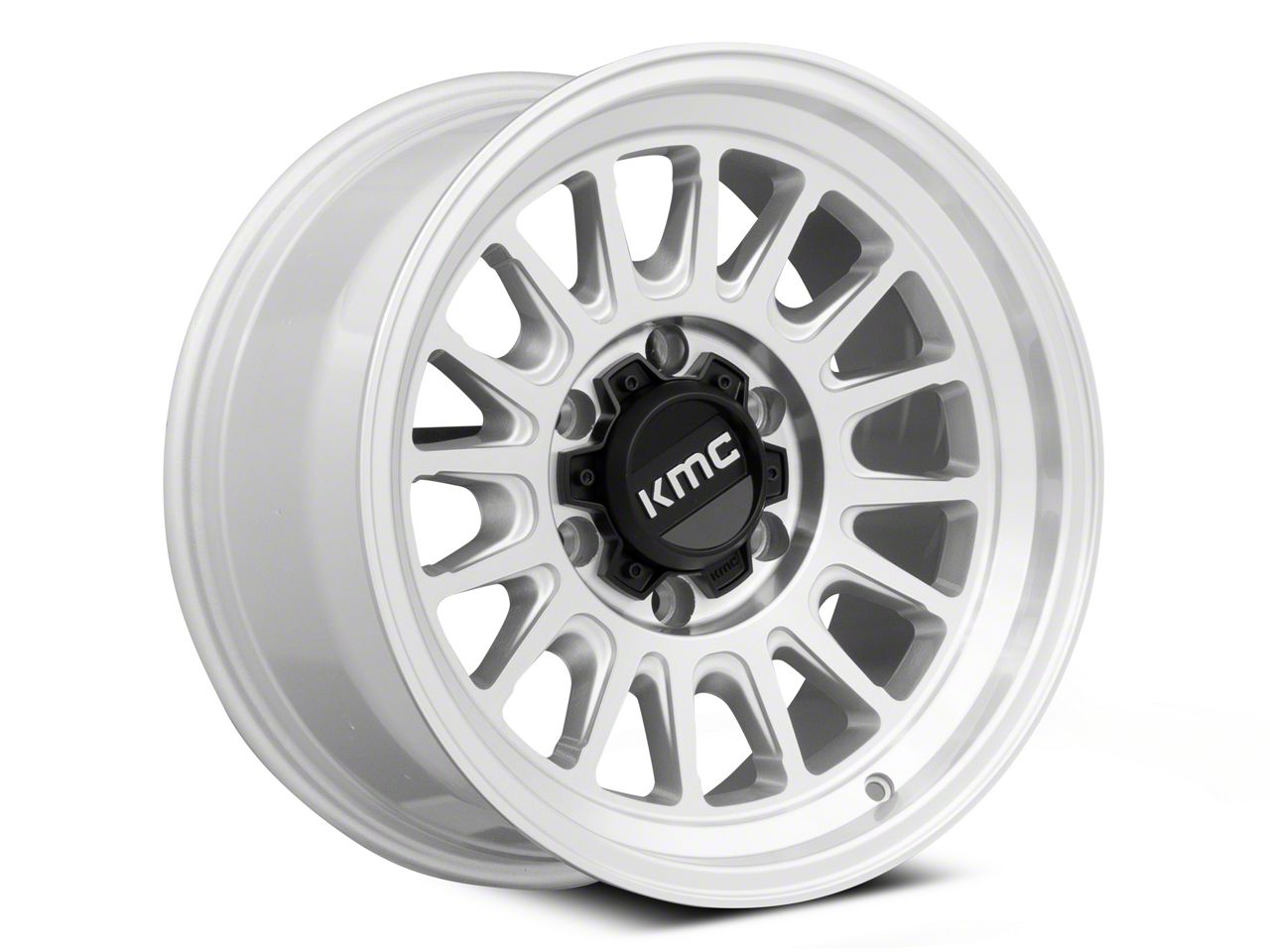 KMC Tacoma Impact Ol Silver Machined 6-Lug Wheel; 17x8.5; 0mm