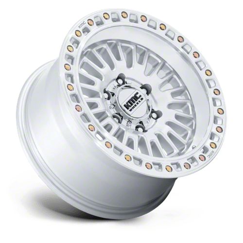 KMC Toyota 4-Runner Aztec Gloss Silver with Machined Face 6-Lug