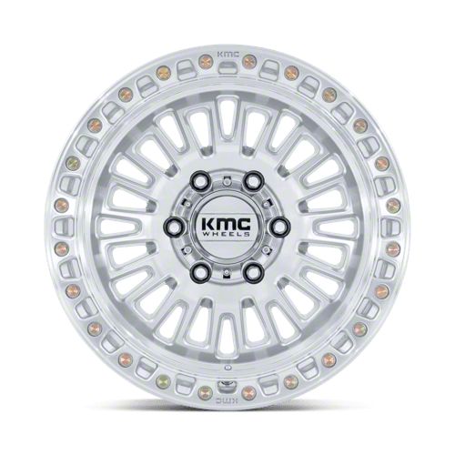 KMC Toyota 4-Runner Aztec Gloss Silver with Machined Face 6-Lug