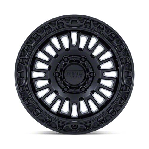 KMC Toyota 4-Runner Aztec Matte Black with Gloss Black Lip 6-Lug
