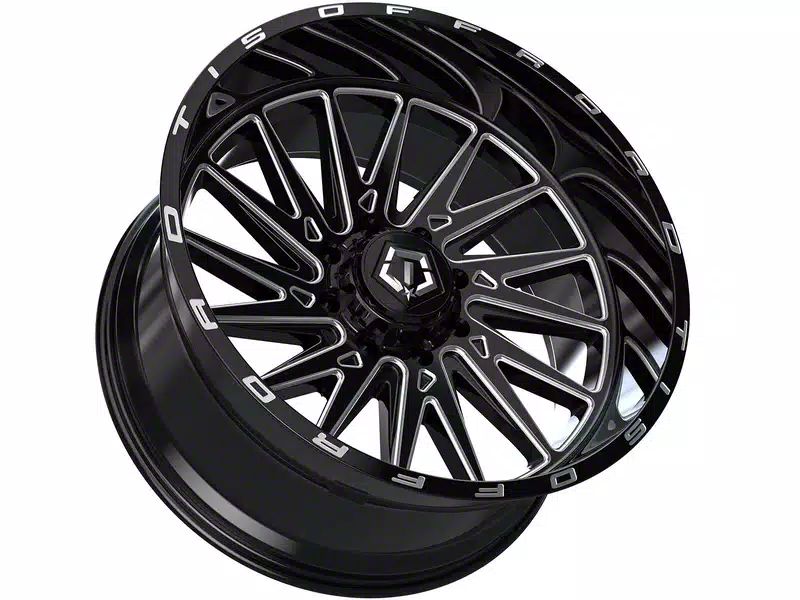 TIS Tacoma 547B Gloss Black Milled 6-Lug Wheel; 20x12; -44mm