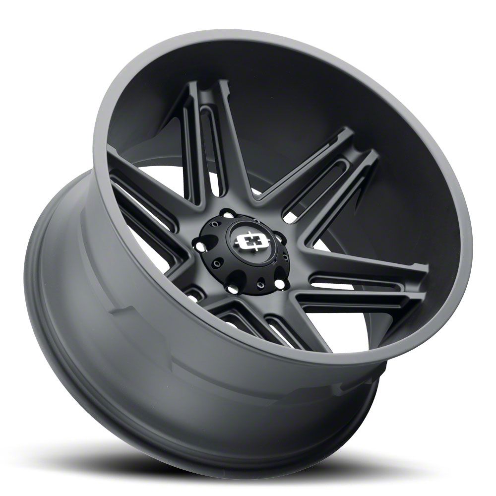 Vision Wheel Tundra Razor Satin Black 6-Lug Wheel; 22x12; -51mm
