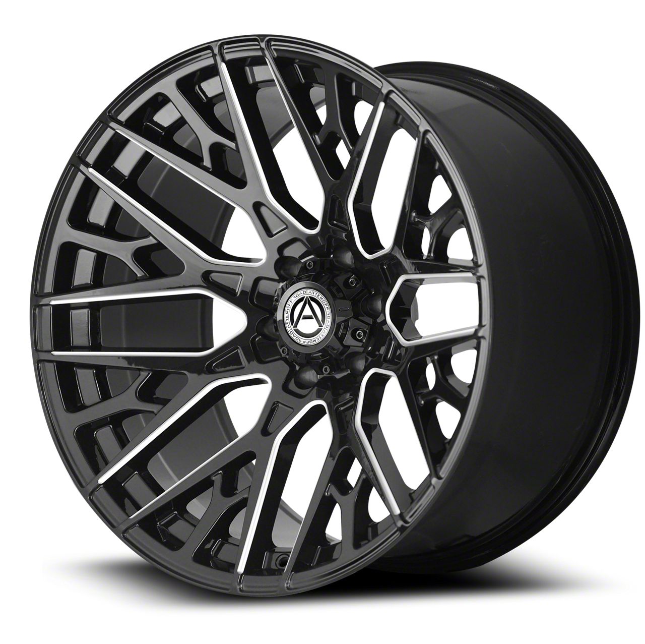 Artem Jeep Wrangler TRIDENT Gloss Black Milled Wheel; 22x10; 0mm