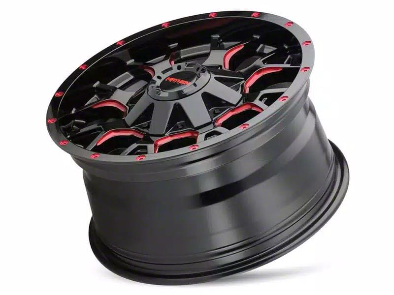 Mayhem Wheels Tacoma Warrior Black with Prism Red 6-Lug Wheel