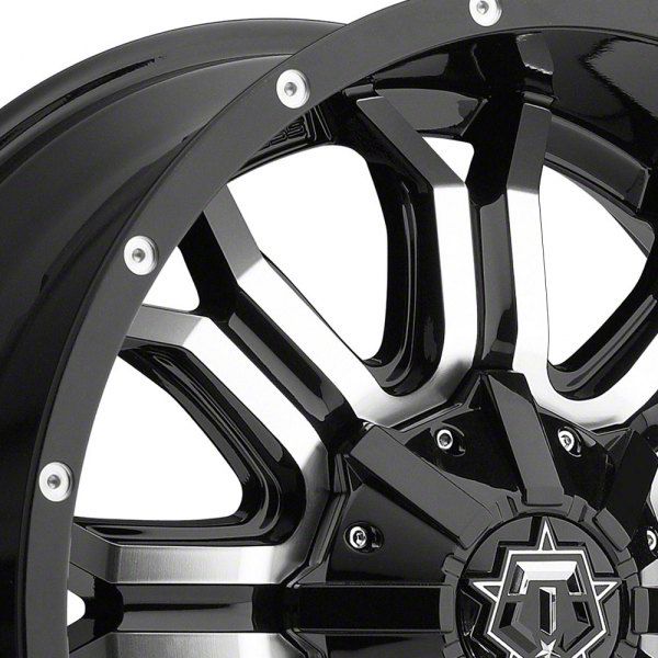 TIS Titan XD 535MB Gloss Black Machined 6-Lug Wheel; 20x9; 18mm