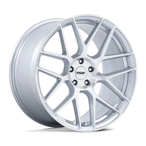 TSW Tacoma Lasarthe Gloss Silver Machined 5-Lug Wheel; 18x10.5