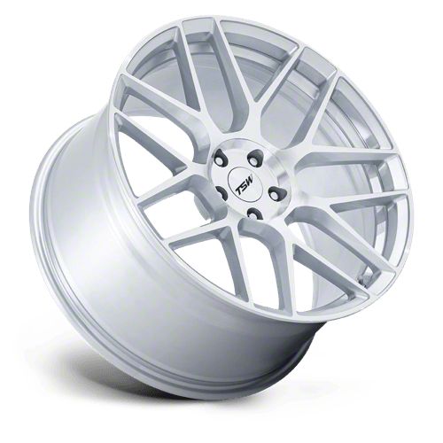 TSW Tacoma Lasarthe Gloss Silver Machined 5-Lug Wheel; 18x10.5