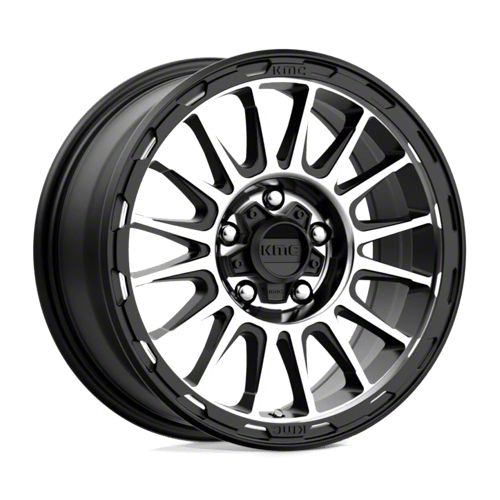 KMC Jeep Cherokee Impact Satin Black Machined Wheel; 16x7 KMC Jeep Cherokee Impact Satin Black Machined Wheel; 16x7