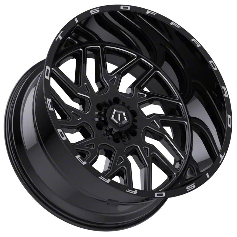 TIS Jeep Wrangler 544 Gloss Black Milled Wheel; 20x9; 1mm Offset