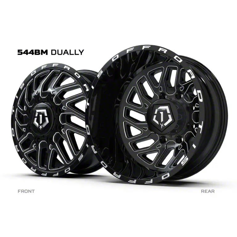 TIS Jeep Wrangler 544 Gloss Black Milled Wheel; 20x9; 1mm Offset