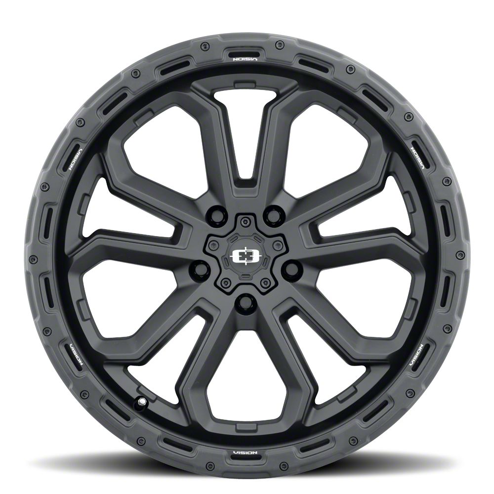 Vision Wheel Jeep Wrangler Korupt Satin Black Wheel; 17x9; 12mm