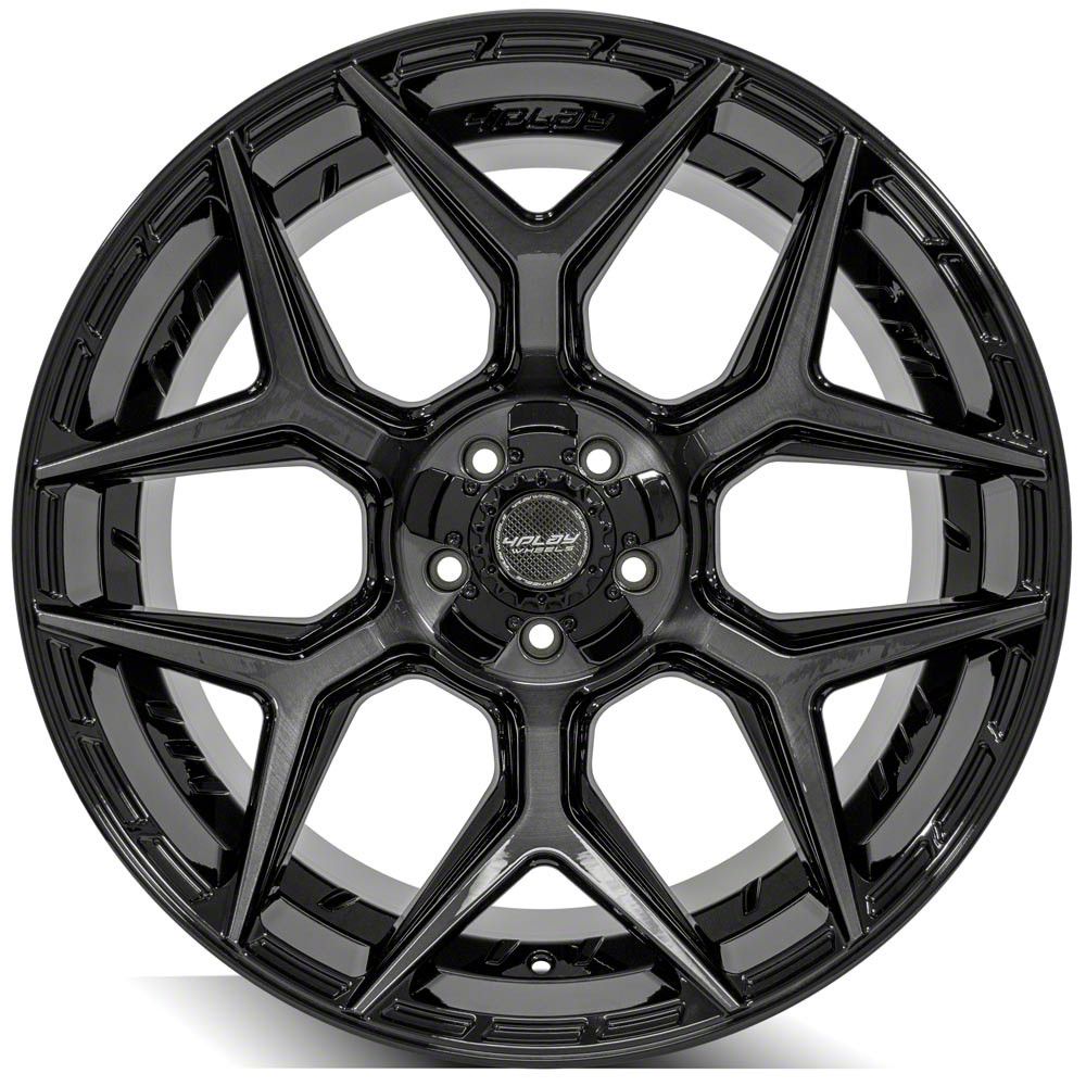 4Play Jeep Wrangler 4P06 Gloss Black with Brushed Face Wheel