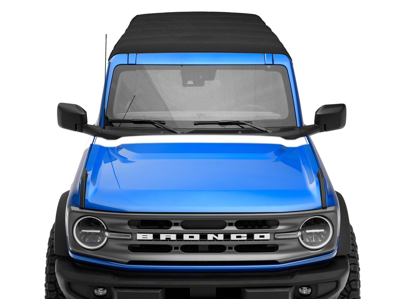 SEC10 Bronco Hood and Side Stripes; White FB13088 (21-25