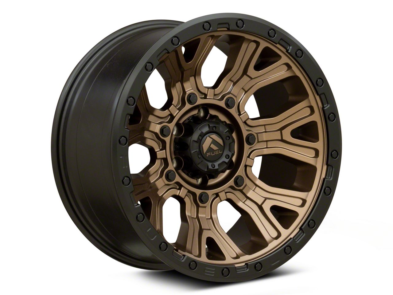 Fuel Wheels Bronco Traction Matte Bronze with Black Ring 6