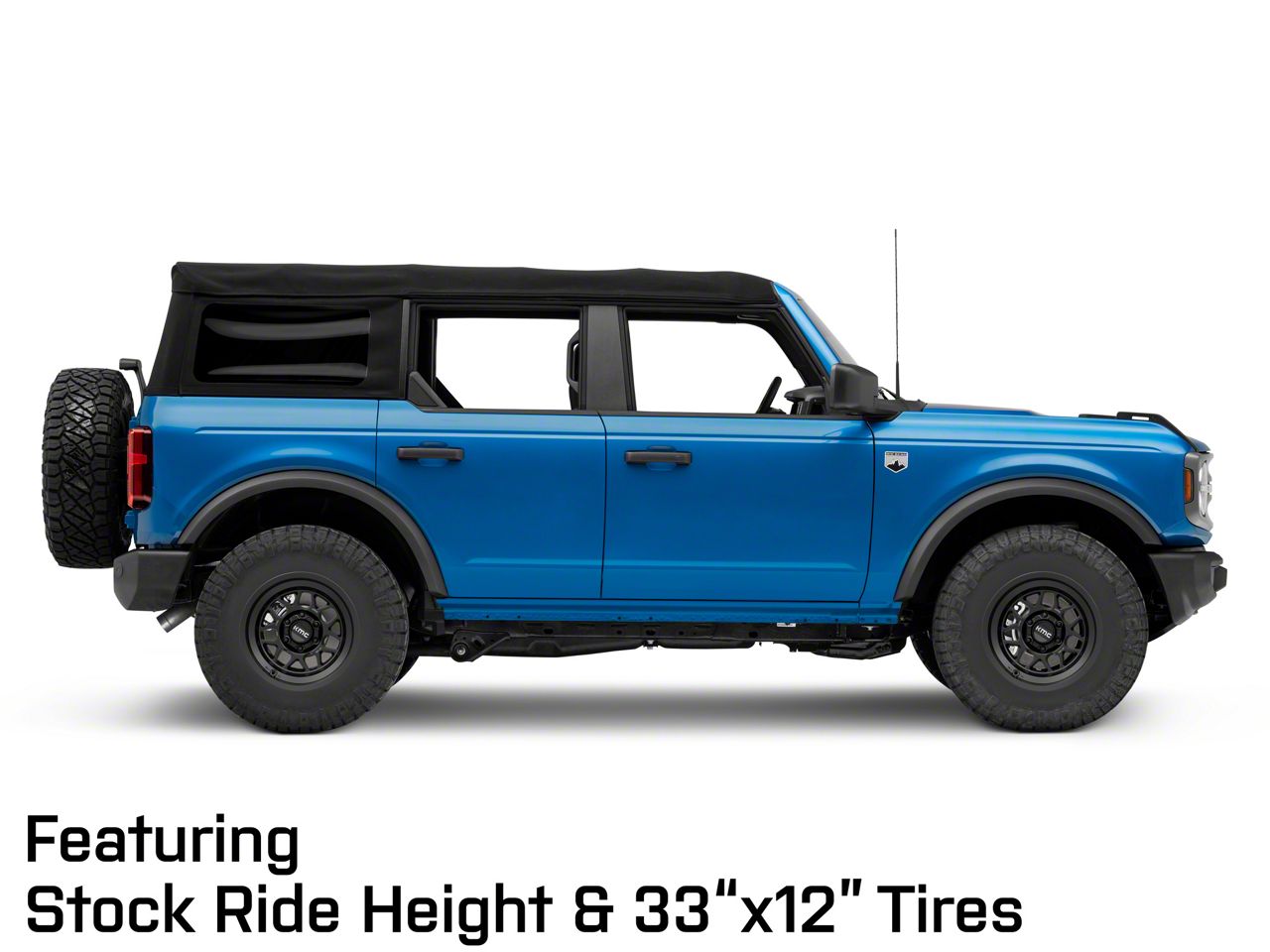 KMC Bronco Terra Satin Black 6-Lug Wheel; 17x9; -38mm Offset