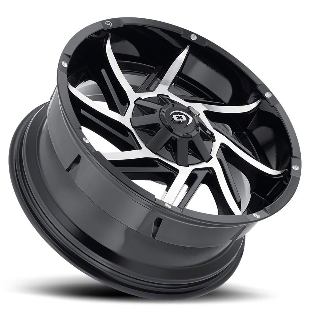 Vision Wheel Tundra Prowler Gloss Black Machined 6-Lug Wheel; 18x9