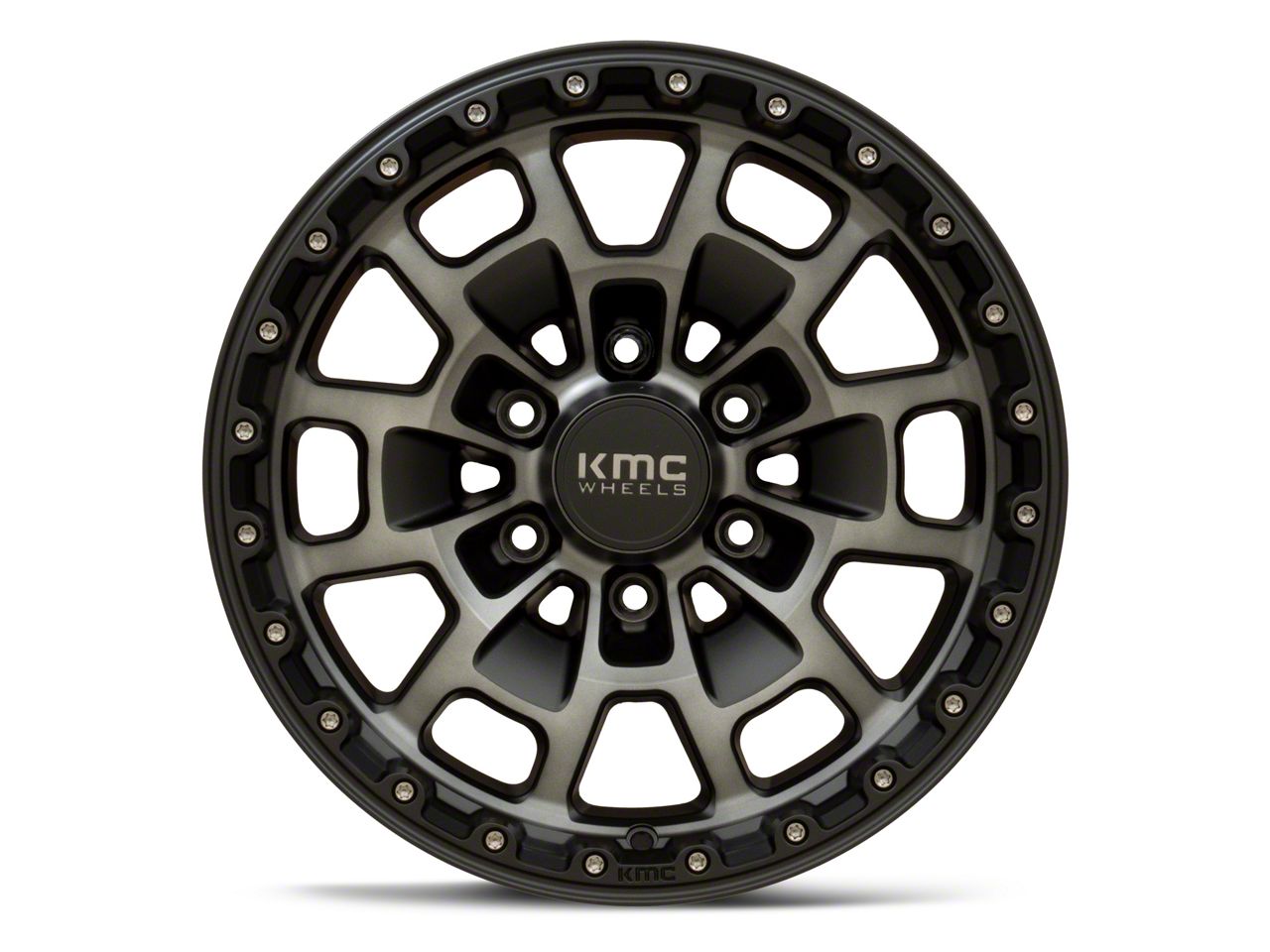 KMC Bronco Summit Satin Black with Gray Tint 6-Lug Wheel; 17x8.5