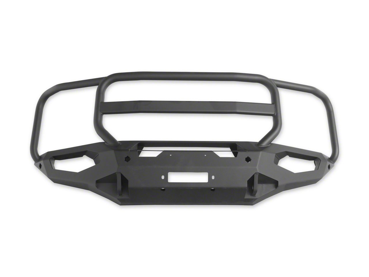 Fab Fours Bronco Matrix Front Bumper with Full Guard; Matte Black