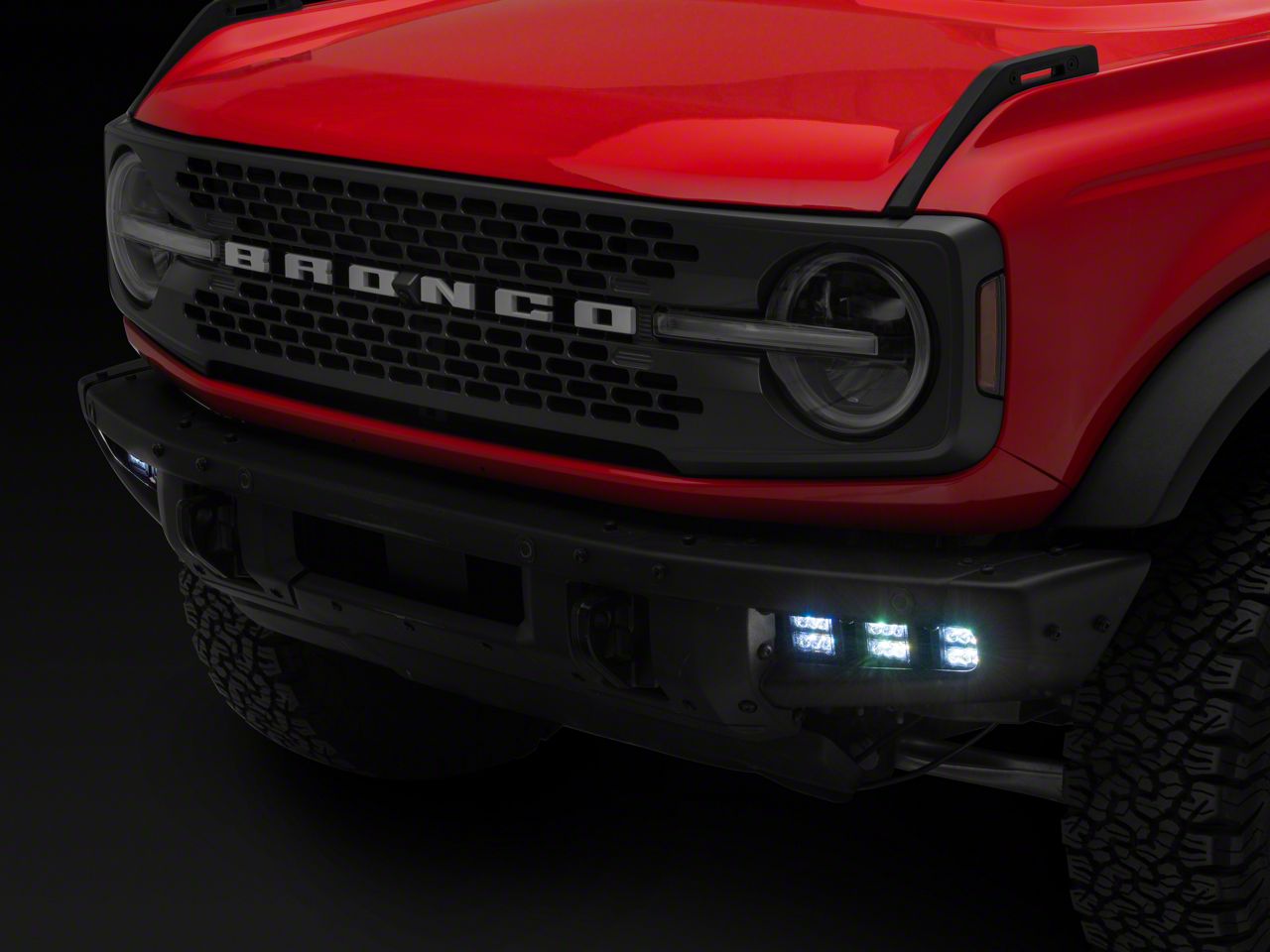 Rough Country Offroad Bronco Black Series Triple LED Fog