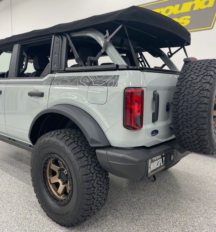 Bronco Wanderer Decal Kit; Matte Black (21-26 Bronco 4-Door
